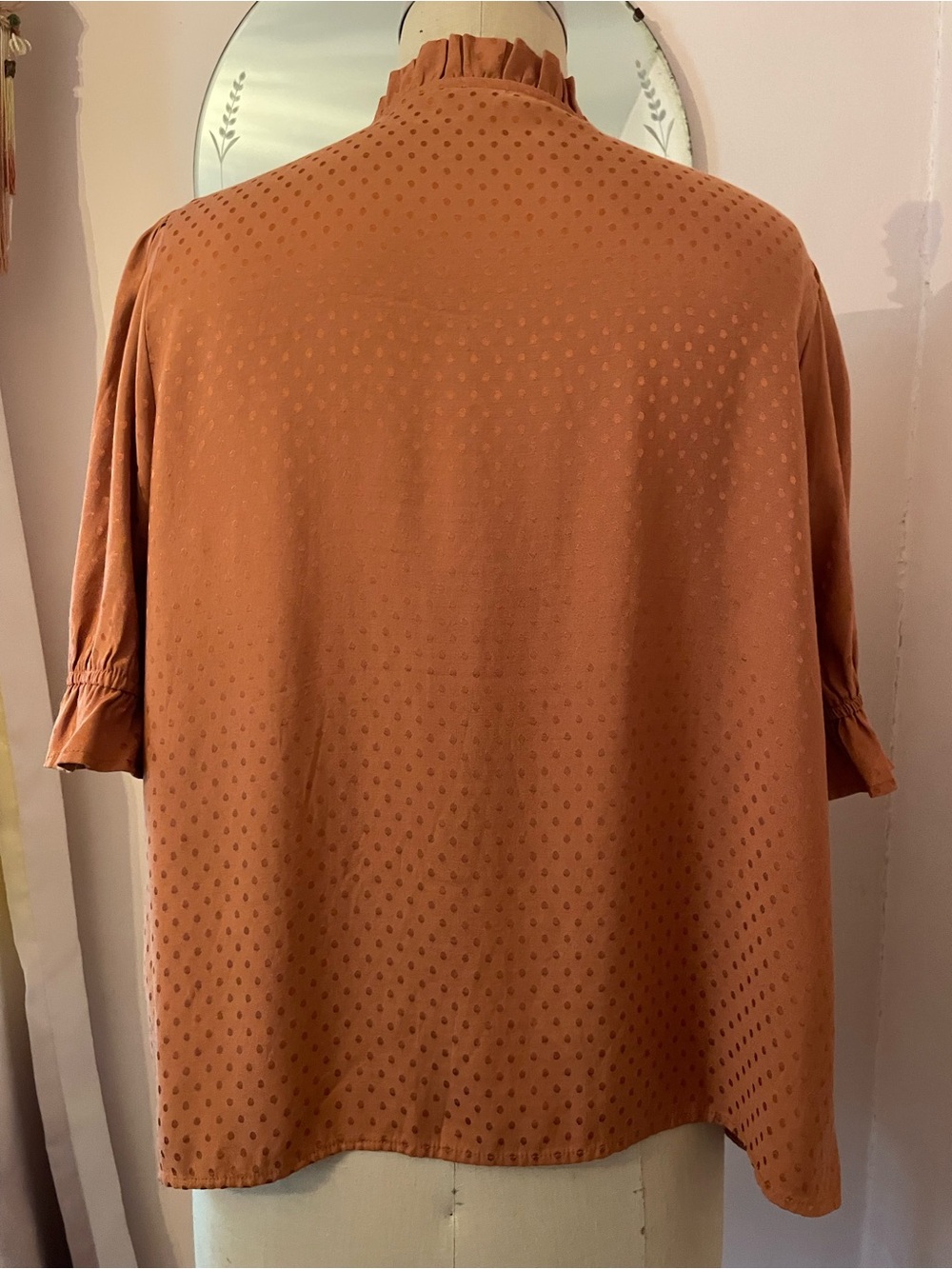 Draper James Polka Dot Tie-Neck Blouse - Picture 5 of 8